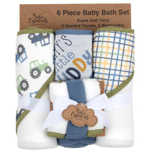 Load image into Gallery viewer, 6-pc. Baby Bath Set w/ Hooded Towel & Wash Cloths - Daddy's Little Buddy