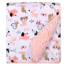 Load image into Gallery viewer, Baby Fleece Blankets 36" x 30" - Pink Puppy