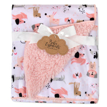 Load image into Gallery viewer, Baby Fleece Blankets 36" x 30" - Pink Puppy