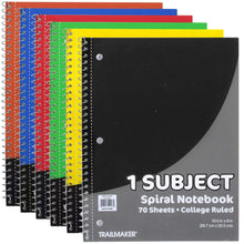 Load image into Gallery viewer, 1-Subject Notebook, College Ruled, 70 Sheets