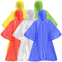 Load image into Gallery viewer, Disposable Rain Ponchos - 5 Colors