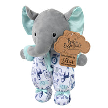 Load image into Gallery viewer, Baby Essentials Blue Elephant Plush With Rattle