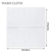 Load image into Gallery viewer, White Wash Cloths - 12 X 12