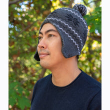 Load image into Gallery viewer, Adult Toboggan Winter Hat with Ear Flaps - 3 Prints