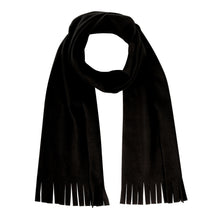 Load image into Gallery viewer, Adult Fleece Scarves 60" x 8" With Fringe - Black Only
