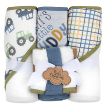Load image into Gallery viewer, 6-pc. Baby Bath Set w/ Hooded Towel & Wash Cloths - Daddy's Little Buddy