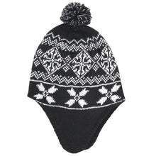 Load image into Gallery viewer, Adult Toboggan Winter Hat with Ear Flaps - 3 Prints