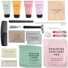 Load image into Gallery viewer, Premium Essentials Feminine 25 Piece Hygiene Kit