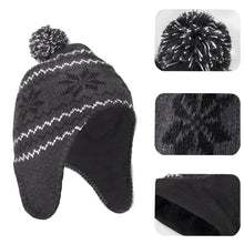 Load image into Gallery viewer, Adult Toboggan Winter Hat with Ear Flaps - 3 Prints
