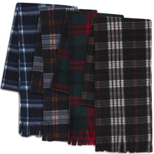 Load image into Gallery viewer, Adult Fleece Scarves 60" x 8" With Fringe - Plaid Assortment