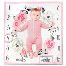 Load image into Gallery viewer, Photo Op Milestone Blanket - Pink Floral