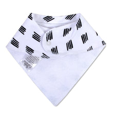 Load image into Gallery viewer, 6-Pack Baby Bandana Bibs - Black & White