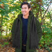Load image into Gallery viewer, Adult Fleece Scarves 60" x 8" With Fringe - Black Only