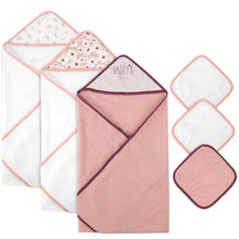 Load image into Gallery viewer, 6-pc. Baby Bath Set w/ Hooded Towel & Wash Cloths - Daddy's Little Sweetie