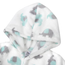 Load image into Gallery viewer, Elephant Print Toddler Robe - White