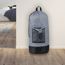 Load image into Gallery viewer, Wholesale Laundry Bag Backpack with Front Mesh Pocket - Grey