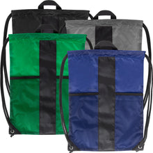 Load image into Gallery viewer, Dual Mesh Pocket Drawstring Backpack - 4 Color