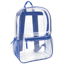 Load image into Gallery viewer, Classic 17 Inch Clear Backpack - Blue