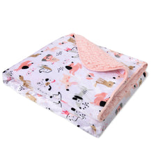 Load image into Gallery viewer, Baby Fleece Blankets 36" x 30" - Pink Puppy