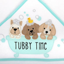 Load image into Gallery viewer, 6 Piece Hooded Bath Towel & Wash Cloth Baby Bath Sets - Puppy Tubby Theme