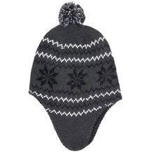 Load image into Gallery viewer, Adult Toboggan Winter Hat with Ear Flaps - 3 Prints