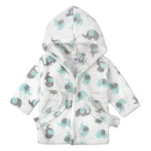 Load image into Gallery viewer, Elephant Print Toddler Robe - White