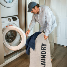 Load image into Gallery viewer, Wholesale "Laundry" Graphic Drawstring Laundry Bag 2-Pack - Beige