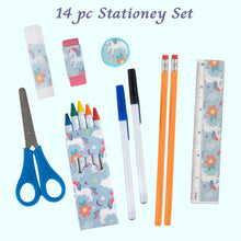 Load image into Gallery viewer, 17-Inch Unicorn Backpack & Lunch Bag with 14-Piece School Supply Kit