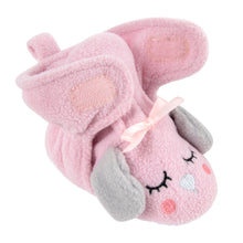 Load image into Gallery viewer, Fleece Baby Booties - Cozy Pink Puppy