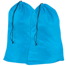 Load image into Gallery viewer, Drawstring Laundry Bag 2-Pack - Blue