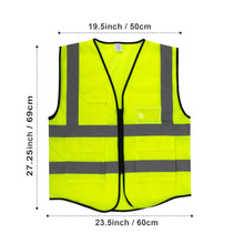 Load image into Gallery viewer, Deluxe Adult High Visibility Safety Vest With Clear ID Pocket
