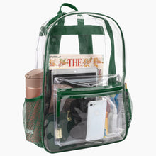 Load image into Gallery viewer, Classic 17 Inch Clear Backpack - Green
