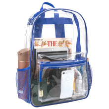 Load image into Gallery viewer, Classic 17 Inch Clear Backpack - Blue
