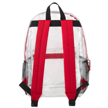 Load image into Gallery viewer, Classic 17 Inch Clear Backpack - Red
