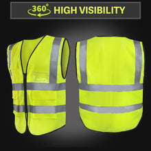 Load image into Gallery viewer, Deluxe Adult High Visibility Safety Vest With Clear ID Pocket
