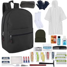 Load image into Gallery viewer, Warm Essential 34-Piece Homeless Care Hygiene Kit with Backpack, Poncho, Socks
