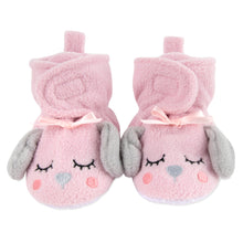 Load image into Gallery viewer, Fleece Baby Booties - Cozy Pink Puppy
