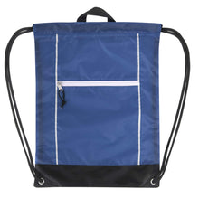 Load image into Gallery viewer, 18 Inch Front Zippered Drawstring Backpack - 3 Color Assortment
