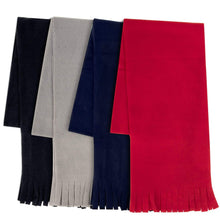Load image into Gallery viewer, Adult Fleece Scarves 60&quot; x 8&quot; With Fringe - Assorted Colors
