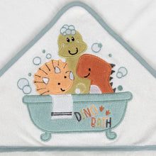 Load image into Gallery viewer, 6-Piece Baby Bath Set with Hooded Towel &amp; Wash Cloth - Little Dinosaurs
