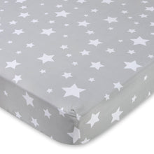 Load image into Gallery viewer, Baby Crib Mattress Fitted Sheets 2-Pack - Grey Sky
