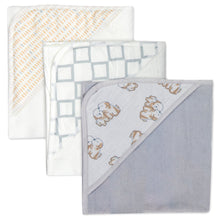 Load image into Gallery viewer, 6-Piece Baby Bath Set with Hooded Bath Towel &amp; Wash Cloth - Puppy Theme
